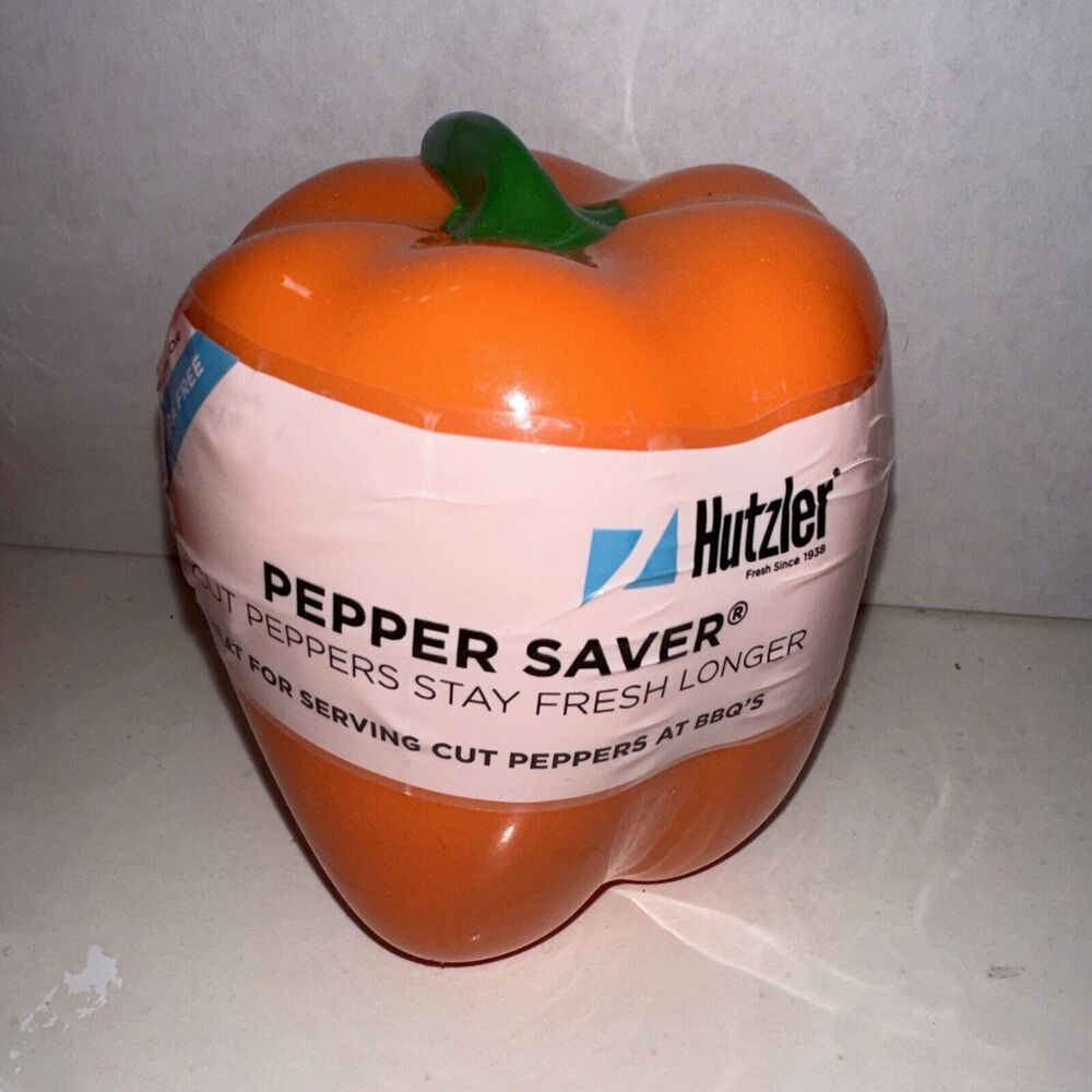 Hutzler Pepper Saver Keeper Storage Container - Keeps Fresh Longer -orange Mm77